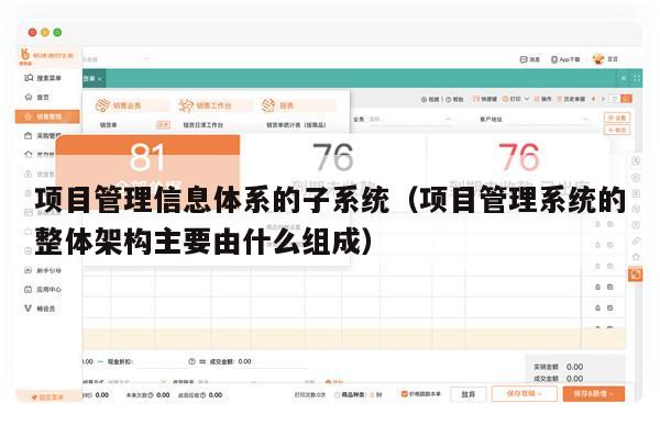 项目管理信息体系的子系统（项目管理系统的整体架构主要由什么组成）