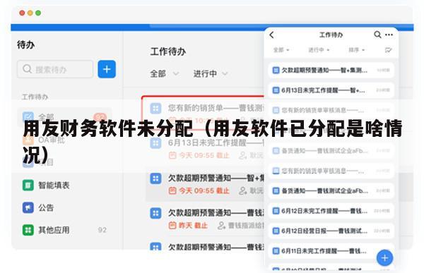 用友财务软件未分配（用友软件已分配是啥情况）