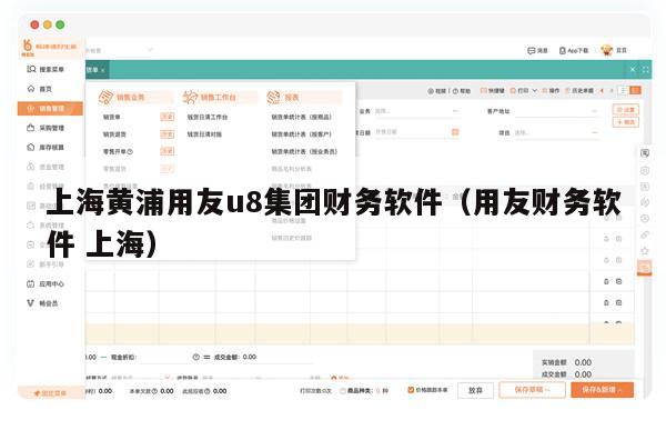 上海黄浦用友u8集团财务软件（用友财务软件 上海）