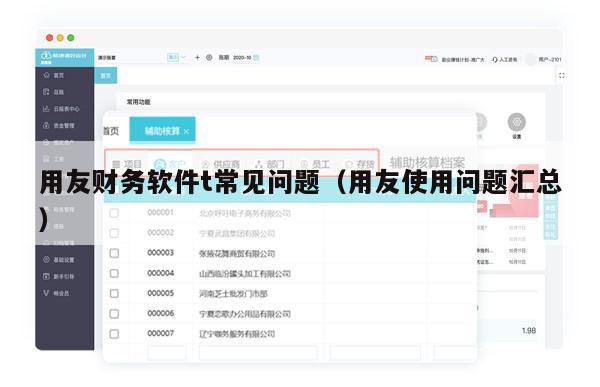 用友财务软件t常见问题（用友使用问题汇总）