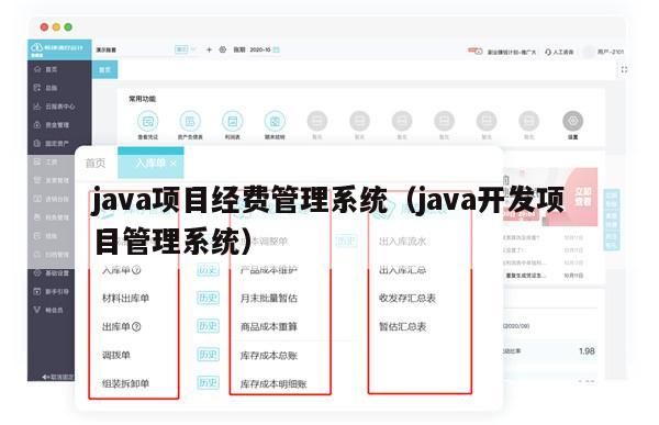 java项目经费管理系统（java开发项目管理系统）