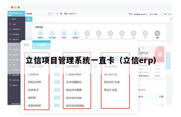 立信项目管理系统一直卡（立信erp）