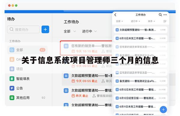 关于信息系统项目管理师三个月的信息