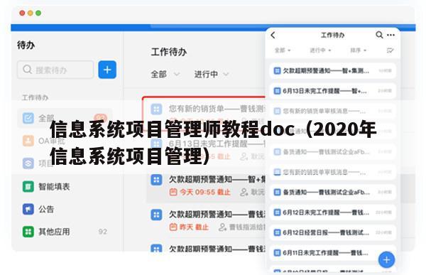 信息系统项目管理师教程doc（2020年信息系统项目管理）