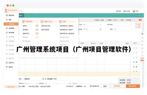 广州管理系统项目（广州项目管理软件）