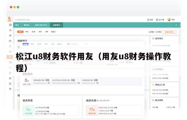 松江u8财务软件用友（用友u8财务操作教程）