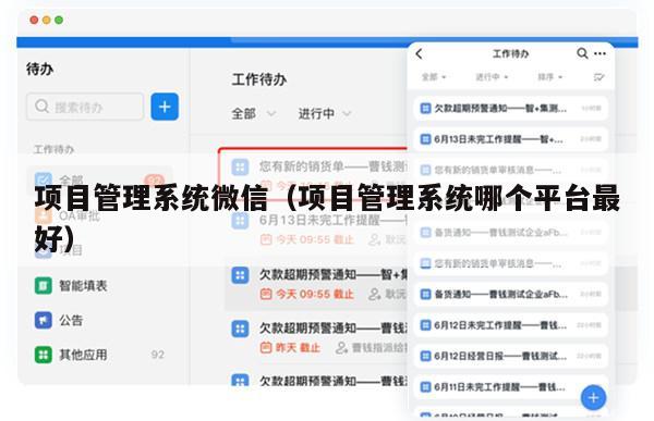 项目管理系统微信（项目管理系统哪个平台最好）