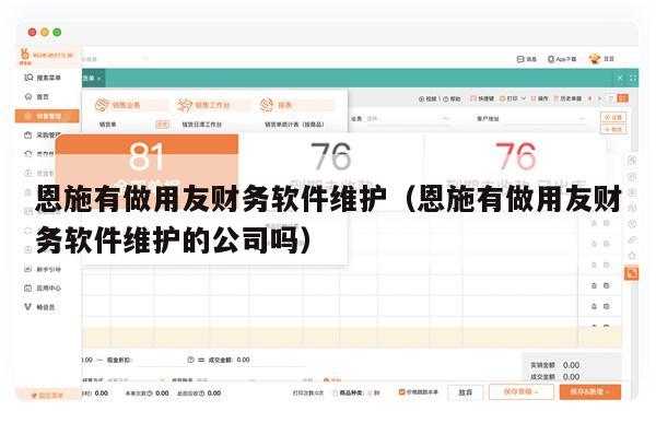 恩施有做用友财务软件维护（恩施有做用友财务软件维护的公司吗）
