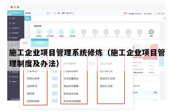 施工企业项目管理系统修炼（施工企业项目管理制度及办法）